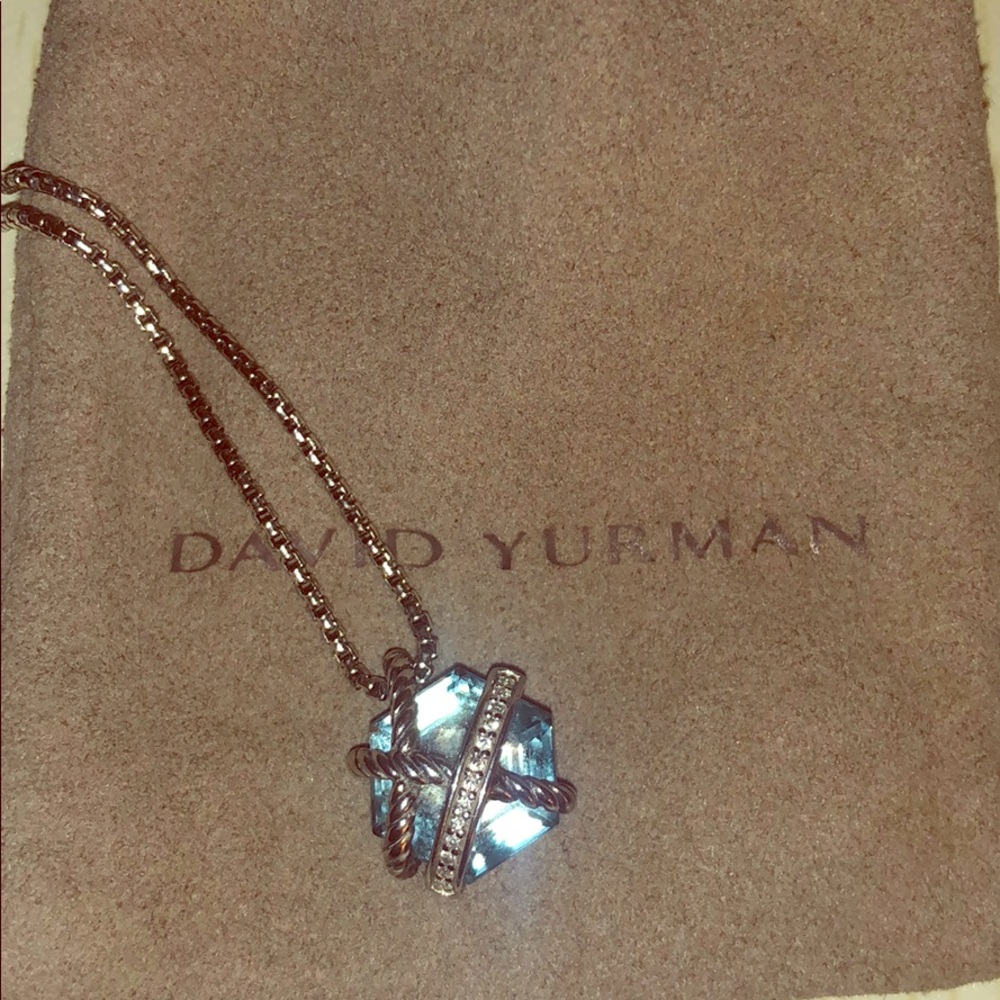David Yurman ‘Cable Wrap’ Pendant with Diamonds